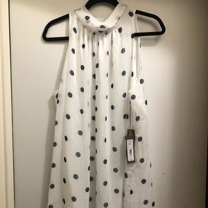 Eva Mendes White Polka Dot Dress (Large)